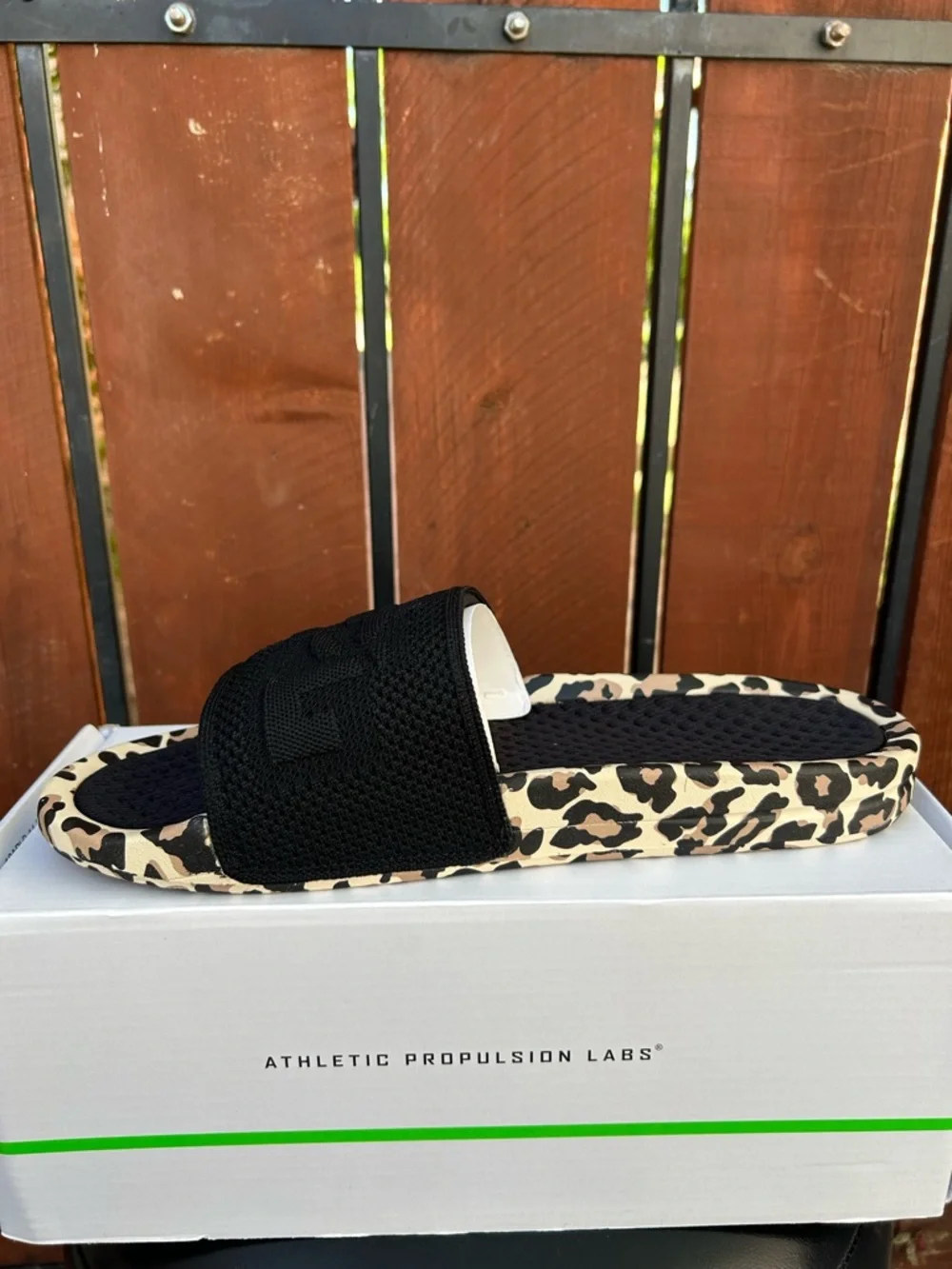 APL Big Logo TechLoom Slides black/leopard size 11 Men's